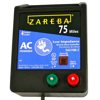 Woodstream EAC75M-Z Zareba AC Powered/Low Impedance Charger ~ 75 Mile